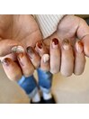 秋色ニュアンスネイル