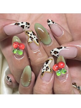 レオパード柄☆チェリー