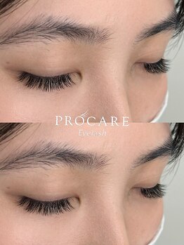 プロケア 有楽町マルイ店(PROCARE)の写真/【モチの良さに定評あり◎】美しい仕上がりを長く。地まつ毛を見極め、一本一本丁寧に装着