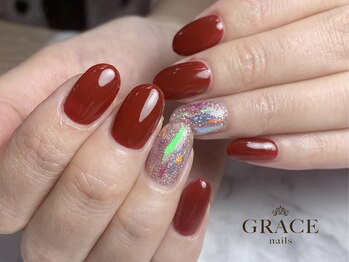 グレース ネイルズ(GRACE nails)/真紅ネイル