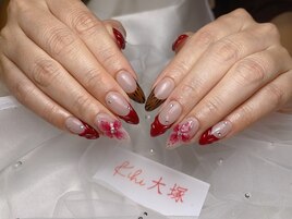 3dフラワーフレンチネイル