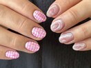 チェックニュアンスネイル