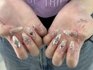 Y2Kシルバーフレンチネイル