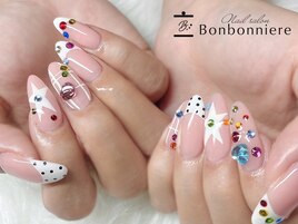 カラフルビジュー×スターネイル