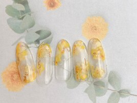 イエロー×フラワー