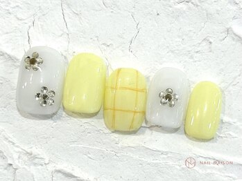 ネイルメゾン 池袋店(NAIL MAISON)/イエローフラワー¥8050