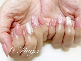 手書きフラワーネイル