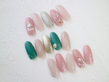 ビーエスネイル 金山店(bs-nail)/クリスマスネイル◆¥7000