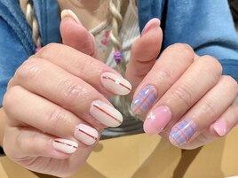 非対称アート♪チェック柄