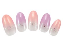 ネイルクイック オー・プティボヌール 横浜ジョイナス店/パープル＆ピンクグラデーション