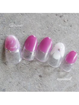 たゆ ネイル(たゆnail)/９月新作☆ピンクフレンチネイル