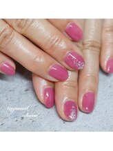 たゆ ネイル(たゆnail)/ピンクシルバーフレークネイル♪