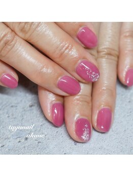 たゆ ネイル(たゆnail)/ピンクシルバーフレークネイル♪