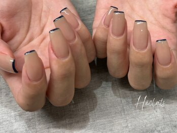 エクラス 銀座(Heclats)/フレンチ/ネイビー/冬/シンプル