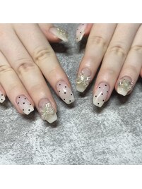 ガーリーネイル♪リボン♪ドット