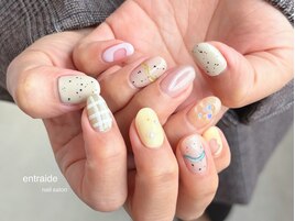 淡色ニュアンス×韓国ネイル