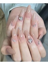 リラネイルサロン/チップ長さ出し+ワンカラー