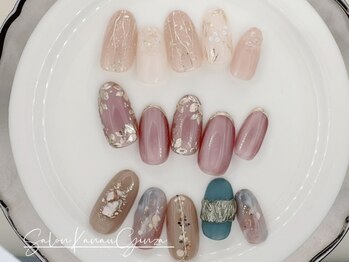 カナウ 銀座店(Kanau)の写真/デザイン性×モチの良さ◎高い技術力で理想の指先をご提供♪【トレンド選べるアートデザインネイル￥7500】