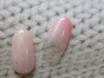 ユニネイル(uninail)/先端ラメラインorホロちらし