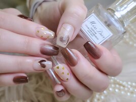 バレンタインネイル