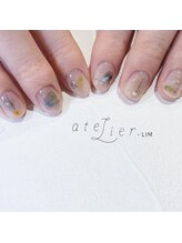 アトリエ プラス リム(atelier +LIM)/絵の具ナチュラルネイル