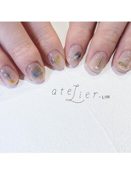 アトリエ プラス リム(atelier +LIM)/絵の具ナチュラルネイル