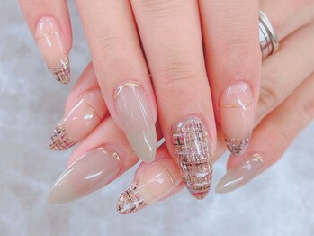 ネイルサロン シェル(Nail Salon SHELL)/春の大人ツイードネイル☆