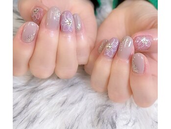ディアリーネイル(Dearly Nail)/水彩フラワー