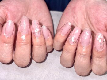 桜ネイル+30分アート