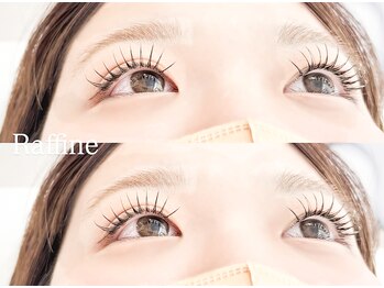 ラフィーネ(Raffine)の写真/ナチュラルで上品な仕上がり～ぱっちり存在感バツグンの目元まで自由自在☆ミ目の形を見極めて施術♪