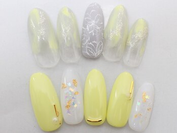 ネイルサロンセレーネ(Selene)/イエロー フラワーネイル