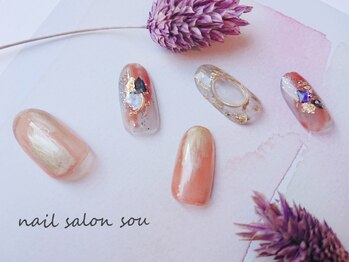 ネイルサロン ソウ 心斎橋店(Nail Salon Sou)/お洒落ニュアンスデザイン☆