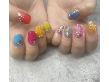ネイルサロンファストネイルプラス 新宿店(FAST NAIL PLUS)/夏ネイル2023【人魚の鱗】