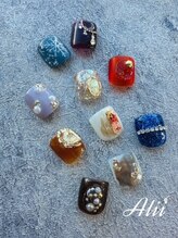 ネイルサロン アリイ(Alii)/秋冬フット定額デザイン