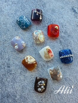 ネイルサロン アリイ(Alii)/秋冬フット定額デザイン