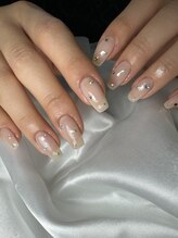 フラワーズネイル(flowers nail)/シンプル/ストーンネイル