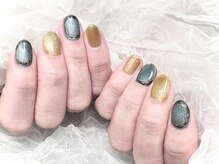 ツメハピ(tumehapi)/マグネットネイル+ワンポイント