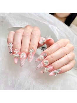 ヘブン ネイル 鶯谷(HEAVEN Nail)/Pink Full Set