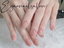 エガオネイルサロン 錦糸町店(EGAO NAIL SALON)/極細ラメフレンチネイル