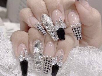 ベルネイル 池袋(Belle Nail)/チェック柄フレンチネイル