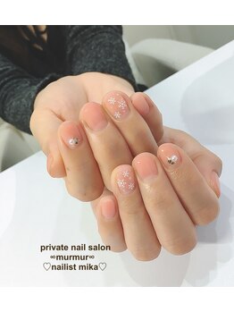 プライベート ネイルサロン マーマ(murmur)/雪の結晶ネイル