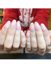 ラメ細フレンチネイル