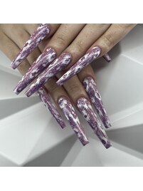 ラメ×ヒョウ柄