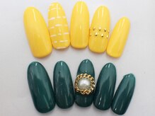 ネイルサロンセレーネ(Selene)/春のパッキリカラーネイル