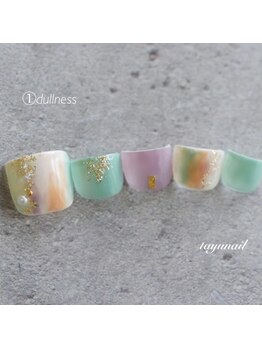 たゆ ネイル(たゆnail)/９月新作☆くすみフットネイル