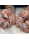 冬のブルーネイル