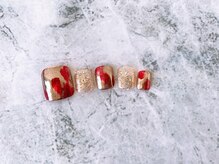 ネイルサロン&スクール ジーナ(GINA)/ミラー×レッドで個性的に！