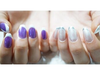 ネイル シスター(nail sister)/アシンメトリーフレンチネイル