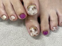 ニコミー(nicomii)/FOOT白べっ甲ネイル/¥7700