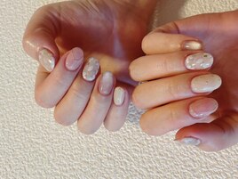 フラワーネイル　カラフル
